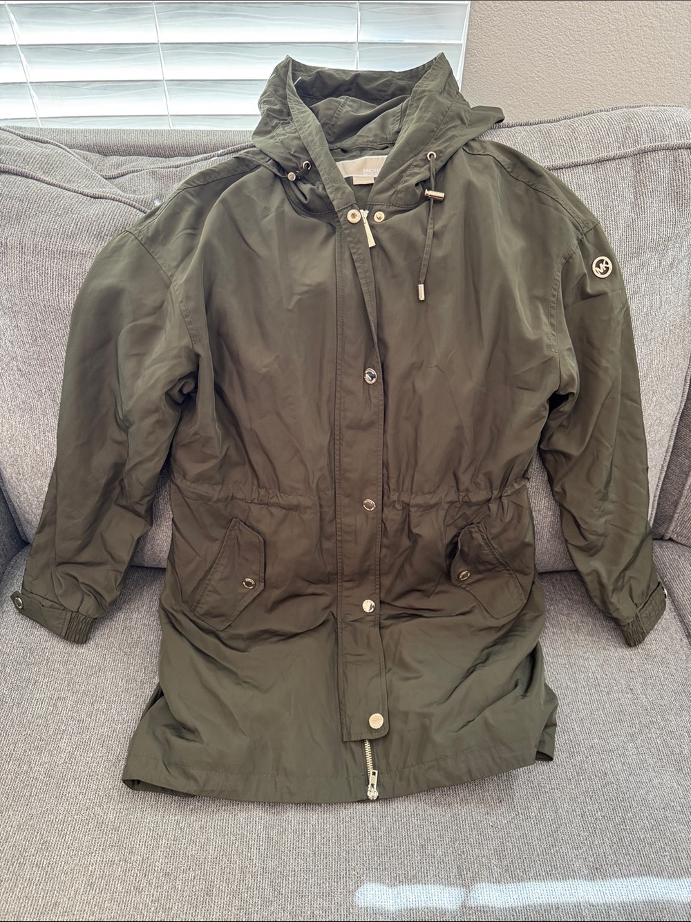 Michael Kors Olive Hooded Anorak Jacket - Women